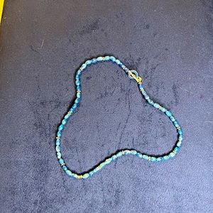 Handmade Blue Lapistone choker with lapis toggle